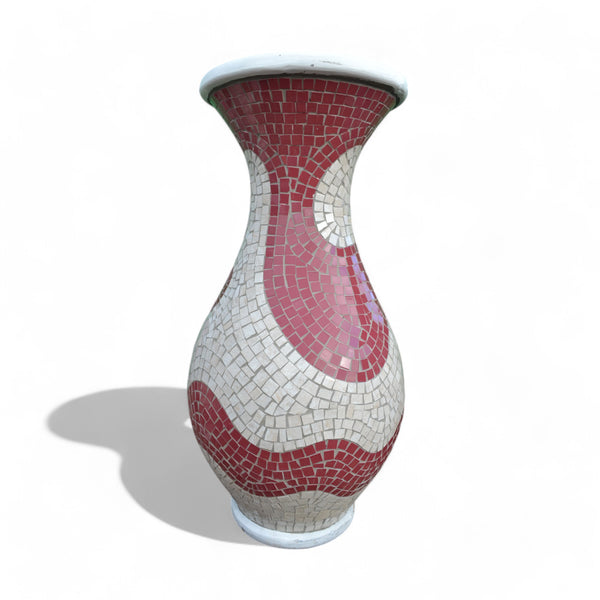 Magnolie XL Vase wellenförmigen Mosaikdesign - Eden GartenEine handgemachte Vase mit einem Mosaikdesign von Eden Garten Blumentöpfe.